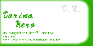 dorina mero business card